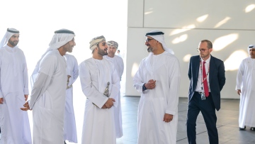 Photo: Accompanied by Khaled bin Mohamed bin Zayed, Theyazin bin Haitham Al Said visits Louvre Abu Dhabi