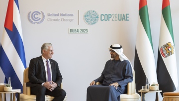 Photo: UAE and Cuban Presidents discuss cooperation and witness exchange of agreements at Expo City Dubai