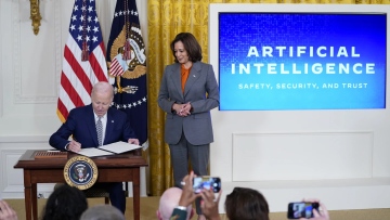 Photo: Biden wants to move fast on AI safeguards and signs an executive order to address his concerns